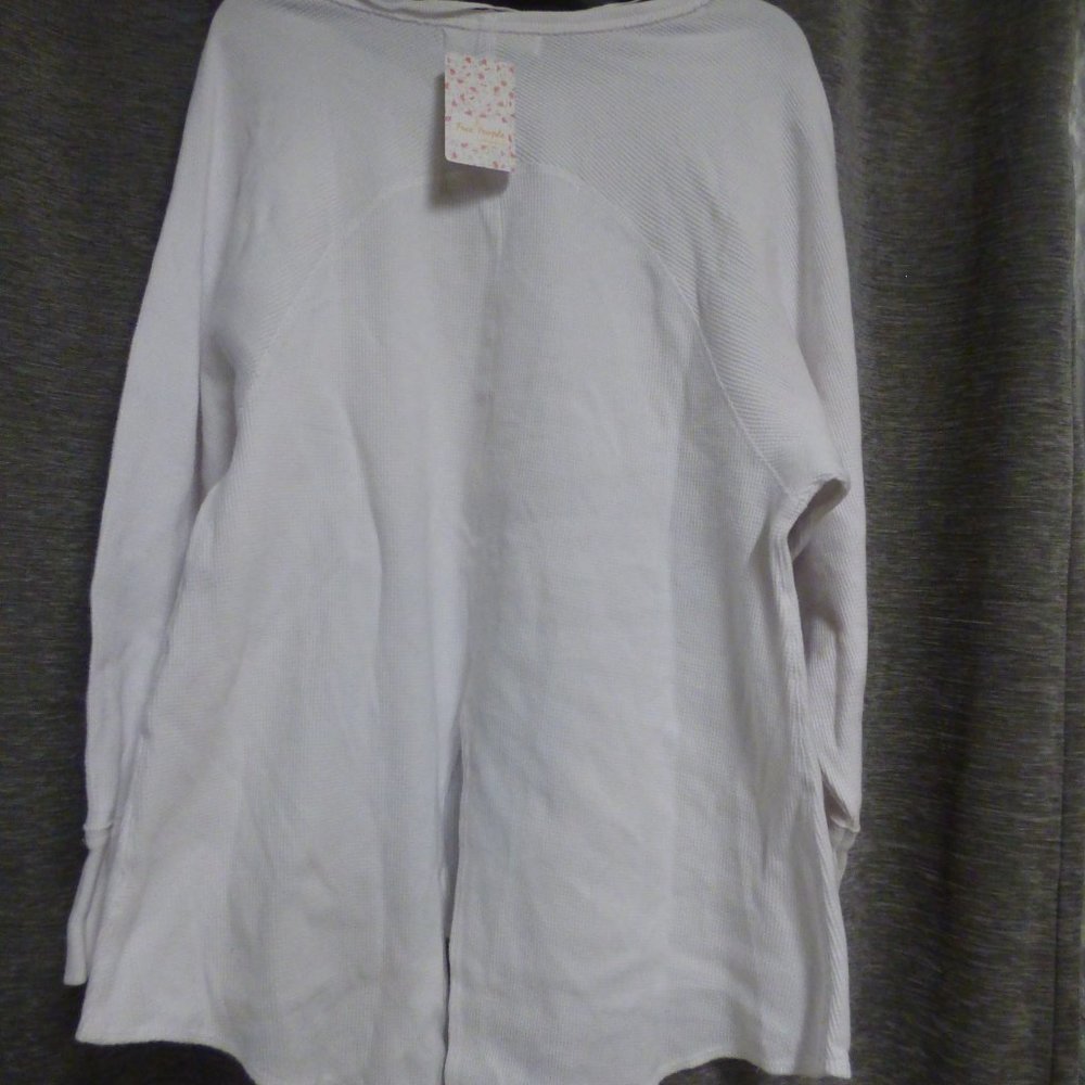 $78.00 Free People Amelia Thermal Top, White - Picture 7 of 11